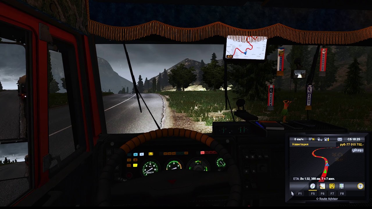 включить дворники в Euro Truck Simulator 2