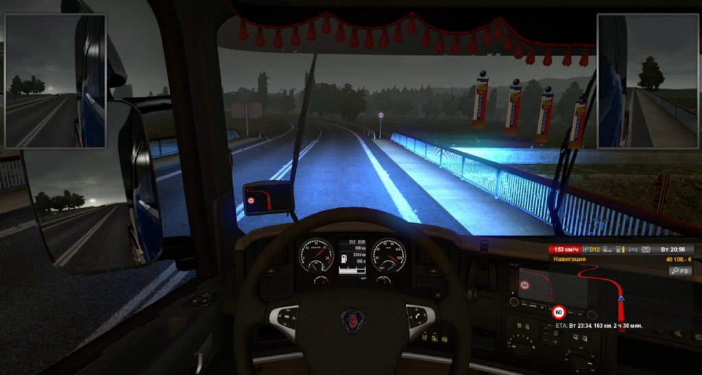 включить поворотники в Euro Truck Simulator 2